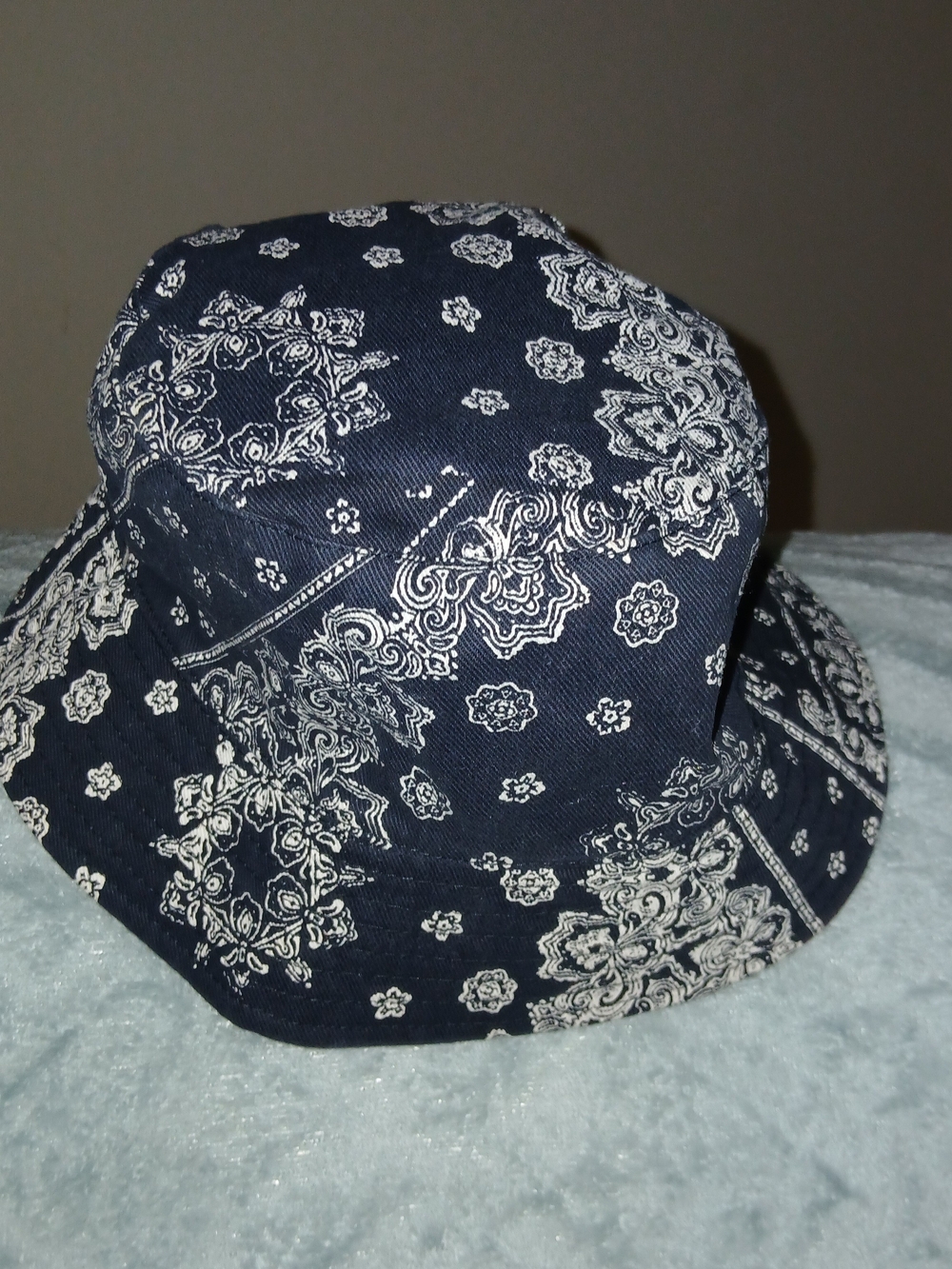 Motel Rocks Navy Blue Bandana Print Bucket Hat
